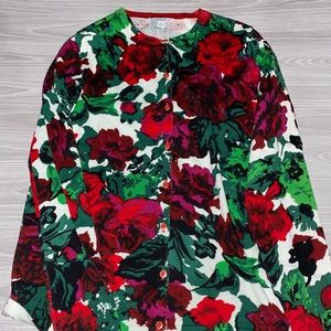 Isaac Mizrahi Live Floral Cardigan